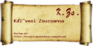 Kövesi Zsuzsanna névjegykártya