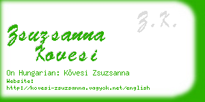 zsuzsanna kovesi business card